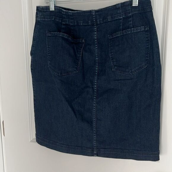 Talbots Denim Stretch Jean Skirt 4 Pocket Classic - Picture 4 of 7